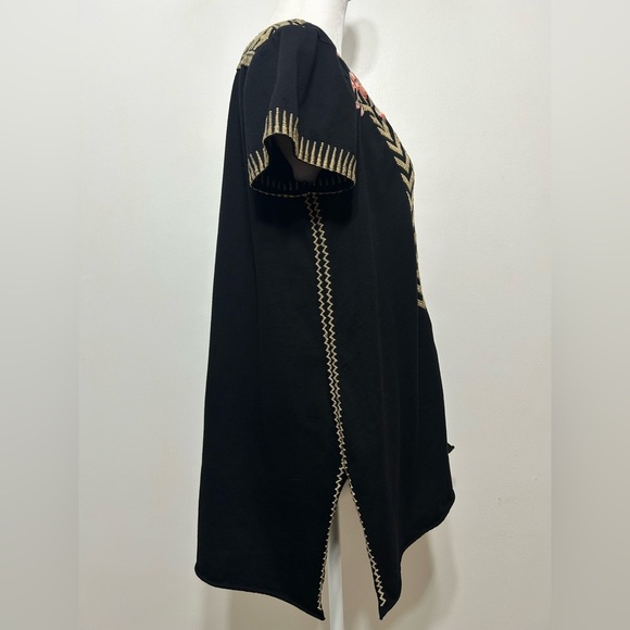 Johnny Was Rianne Embroidered Boho Drape Shirt - Picture 3 of 13